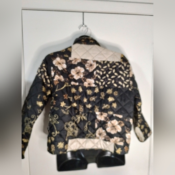Silk Reversible Flower Print Patchwork Jacket Women's Size Medium - Picture 2 of 13